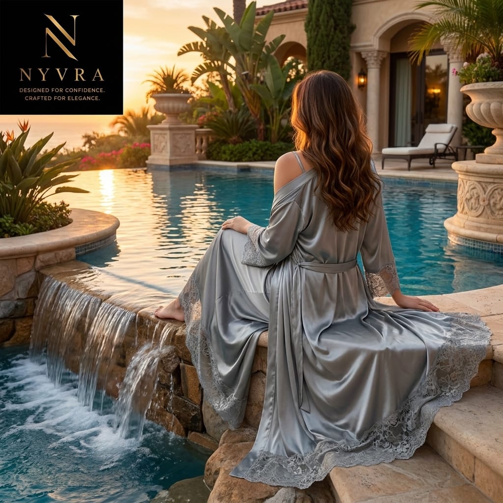 Silken Oasis Set by My Store 3, featuring luxurious silk bedding with plush pillows in elegant, soft fabric and subtle patterns.